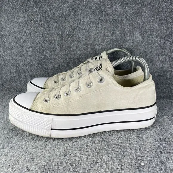 Converse Chuck Taylor All Star Platform Womens 8 Shoes White Thrashed Sneakers - Picture 4 of 11